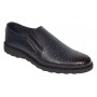 Pantofi barbati casual perforati din piele naturala Bleumarin - GKR506BLUE